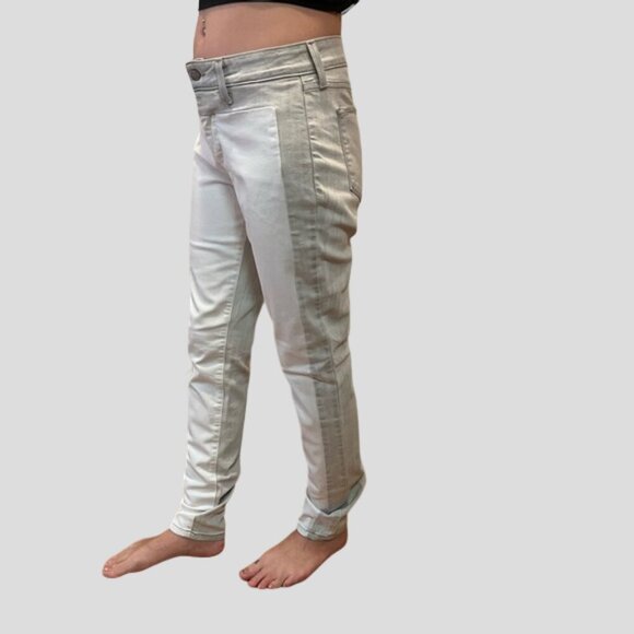 NYDJ White/Grey Color Block High Waist Skinny Denim Jeans - Picture 3 of 13